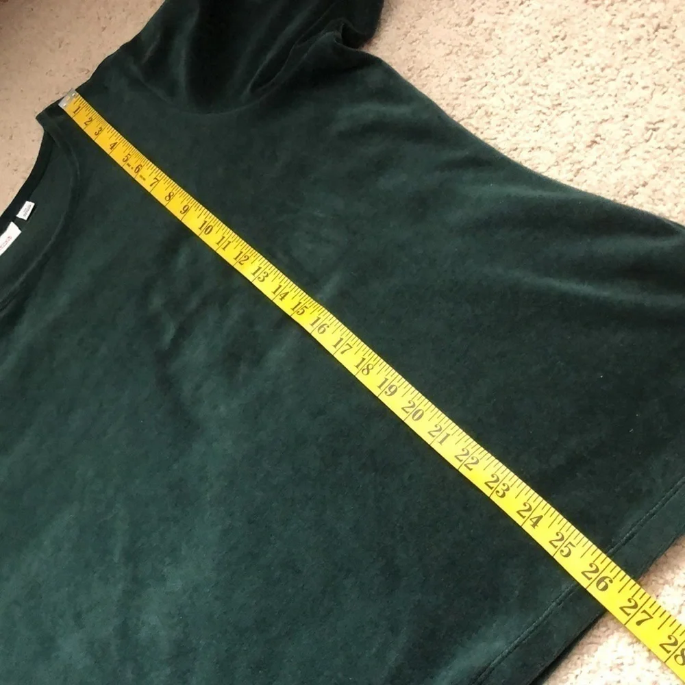 3/$25 D & Co. Denim & Company Velvety Top Green